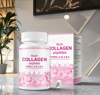 LENM Complément de peptides de collagène multi-sources pour les articulations, les os, la peau, l'hydratation, l'élasticité, les cheveux et les ongles, en capsules, non destiné aux femmes enceintes