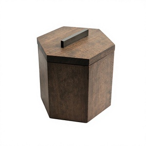 Mango Wood Ice <b>Bucket</b> <b>Lid</b> Bar Supplies Wine Ice <b>Bucket</b> bar Accessories Chiller Wine and Vodka Ice Cube <b>Bucket</b> - Product Image 2