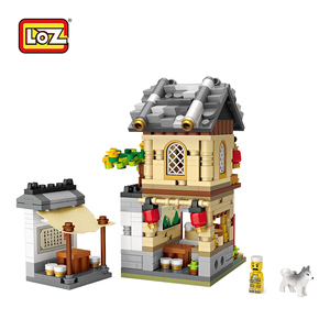 Blocs de construction 3D LOZ Mini Street City à assembler soi-même pour enfants, jouet éducatif comprenant une maison et un magasin de dessins animés - Product Image 4