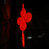 Nœud de la fortune gonflable rouge lumineux pour Noël et les événements extérieurs sur le thème des fêtes – Accessoire de décoration
