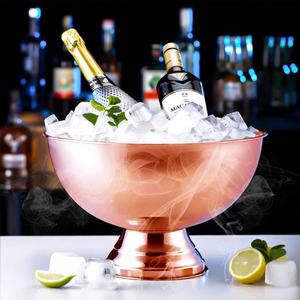 Cubo de Champán Grande de 15L en Color Personalizado, Enfriador de Vino de Acero Inoxidable 304, Tazón para Hielo, Enfriador de Cerveza, Recipiente para Bebidas para Banquetes y Fiestas - Product Image 3