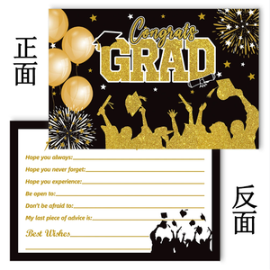 <span class=keywords><strong>Conseils</strong></span> de début et cartes de souhaits-Cartes de message de fête de remise <span class=keywords><strong>des</strong></span> diplômes or et noir pour les souvenirs de célébration <span class=keywords><strong>des</strong></span> diplômés - Product Image 6