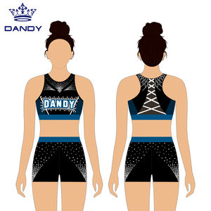 Dandy, nuevo diseño personalizado, sublimación, animadora, niños, pantalones cortos, sujetador, ropa de práctica - Product Image 5