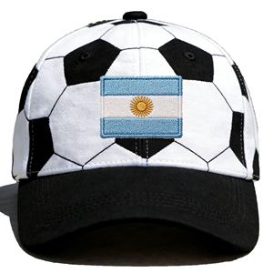 Gorra de Béisbol con Estampado de Fútbol, Gorra de <span class=keywords><strong>Pico</strong></span> de <span class=keywords><strong>Pato</strong></span> Estilo Fútbol, Gorra con Bandera de Argentina, Gorra de Equipo 2026, Personalizable, Gorra de Animación para Adultos - Product Image 1