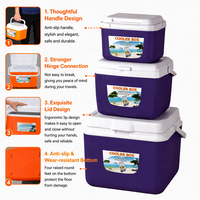 Ensemble de glacières isothermes 5L 13L 26L Coque PE Couche thermique EPS Camping Pique-nique Léger Transport à la main OEM ODM Usine Conforme aux normes alimentaires