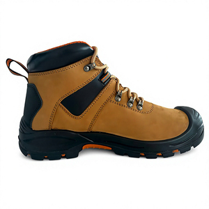 Bottes de sécurité tactiques en cuir DSF53, marron, résistantes aux chocs, avec embout en acier, pour toutes les saisons - Product Image 6