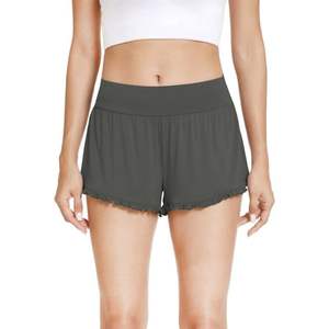 Pantalones Cortos de Dormir para Mujer, Suaves, de Viscosa de Bambú, Pierna Ancha, Pantalones de Descanso de Algodón Puro, Pantalones Cortos de Pijama - Product Image 4