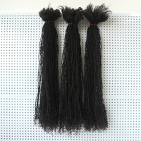 Extensions de dreadlocks KAMA faites à la main en crochet intégral, 100 % cheveux humains, avec pointes bouclées pour femmes