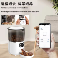 Tuya Vidéo Wifi APP Control 4L Distributeur de nourriture pour animaux chronométré Mangeoire automatique pour animaux de compagnie avec bol en acier inoxydable