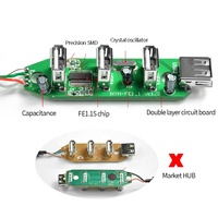 Kabel HUB panjang FE1.1S Chip 4 Port Splitter USB2.0 Hub Adapter 4 in 1 USB Hub untuk PC komputer 1.5M3M5M10M