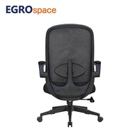 Chaise de bureau ergonomique de luxe EGROspace avec dossier mi-haut en maille, pivotante et réglable pour le soutien lombaire