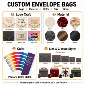 Pochette zippée en velours avec logo personnalisé pour collier et sachet, petite pochette d'emballage pour bijoux en flanelle, sac cadeau en daim - Product Image 3