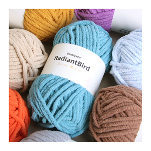 Sợi len <span class=keywords><strong>polyester</strong></span> dày dặn 100G/5Mm dùng làm khăn quàng cổ, chăn, ghế sofa, sản xuất theo yêu cầu OEM/ODM - Product Image 3