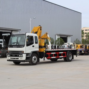 Isuzu FTR 4x2 <b>Flatbed</b> Wrecker <b>Truck</b> with 6 Ton Hydraulic Knuckle Boom Crane Slidebed Recovery <b>Truck</b> 4HK1 Engine - Product Image 3