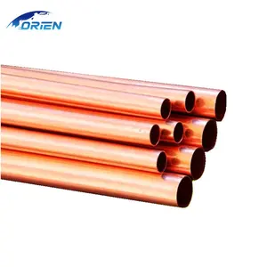 Hollow Copper Pipe Round/ Square/ Rectangular Red Color Smooth Surface Copper/ Brass Pipes