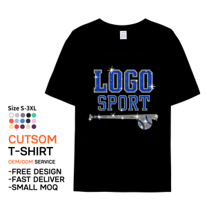 Nuova T-shirt da Uomo con Design Luccicante e Motivo Cheer Bling, Logo Personalizzato, Strass Termoadesivi - Product Image 1