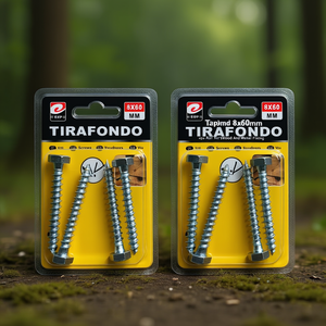 Viti autofilettanti esagonali Tirafondo 8x60mm 4 pezzi per fissaggio su legno e metallo - Product Image 2