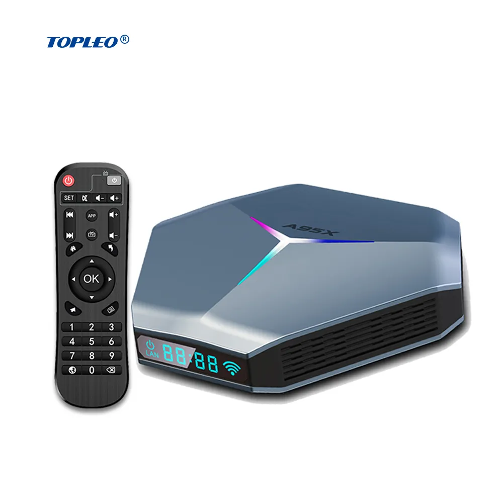 Topleo Dual Wifi TV-Box a95x f4 Amlogic S905X4 8k AV1 Set-Top-Box Android TV-Box