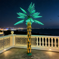 Arbre de Noël artificiel lumineux 3M en forme de palmier, décorations de Noël en métal pour extérieur, indice de protection IP65