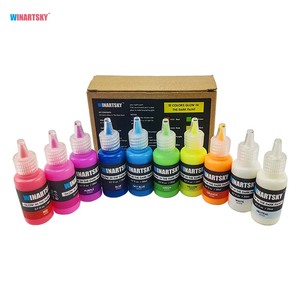 10 màu sắc phát sáng trong bóng tối màu sắc tươi sáng 60ml 2oz Blacklight sơn - Product Image 4