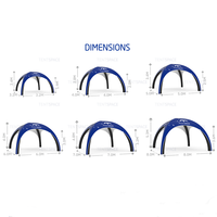 Tente Gonflable Tentspace 4m 5m 6m 7m 8m 10m pour Événements Extérieurs, Chapiteau Publicitaire Dôme Gonflable