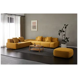 Menyediakan pabrik desain sederhana bentuk L Sofa kulit Set diskon besar furnitur rumah Sofa sudut untuk furnitur ruang tamu
