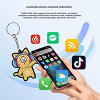 Achat en gros de porte-clés NFC NTAG213 en époxy cristal, lisible et inscriptible, avec carte de lien web pour l'accès aux chambres d'hôtel