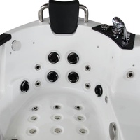 Baignoire thermale à hydromassage en acrylique baignoire à remous intérieure multifonction spa d'angle avec douche pour 3 personnes
