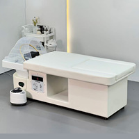 Fauteuil de spa multifonctionnel moderne en acier inoxydable réglable électriquement pour soins capillaires et bain de pieds, table de massage d'hydrothérapie en céramique