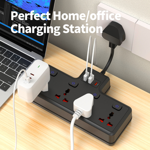 Power Extension <strong>Socket</strong> Multi Plug <strong>Socket</strong> Universal Extension Board Surge Protector Electrical Power Strip <strong>with</strong> <strong>Usb</strong> - Product Image 2