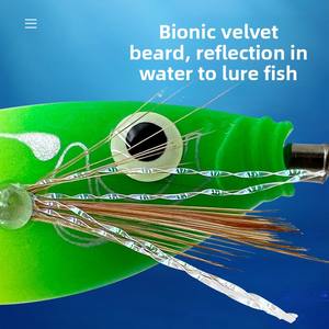 Appâts de pêche lumineux en forme de crevettes et de calamars en gros, appâts en bois pour crevettes, appâts en ABS pour <span class=keywords><strong>la</strong></span> pêche en mer - Product Image 1
