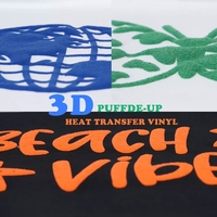 Vinyle de transfert thermique Guangyintong PU 3D Puff Series HTV, papier transfert à froid, haute qualité, lavable, facile à découper pour textiles