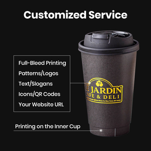 Custom Print Luxury Disposable 16oz Specialty <strong>Paper</strong> Colorful Coffee <strong>Cups</strong> Gold Double Wall <strong>Paper</strong> <strong>Cups</strong> with Lid - Product Image 6