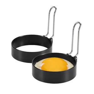 Moule à œufs en acier inoxydable, 10 pièces, pour la friture, artefact, antiadhésif, en forme de cercles pour la friture