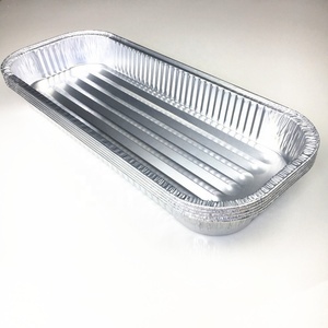 16*6,5*1,5 "1950ml Forma retangular Pastel poco profundo Horno Bandeja de papel de aluminio segura Contenedor de alimentos de papel de aluminio desechable para panadería <span class=keywords><strong>Piz</strong></span> - Product Image 2