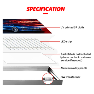 Hộp Đèn Đứng Đặt Sàn Hộp Đèn Tự Do Cong Đồ Họa In Áp Phích Trưng Bày - Product Image 2