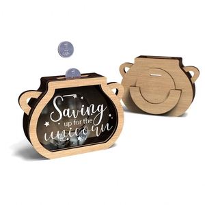 Personalized <b>Wooden</b> <b>Letter</b> Piggy Bank Kids Custom Acrylic Money Box with Name Transparent Coin Saving Boxes - Product Image 2
