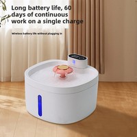 Tempat Minum Kucing Pintar Nirkabel dengan Sensor Gerak, Pengeluaran Otomatis, Suhu Konstan, Baterai Isi Ulang, Tanpa Aplikasi