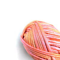 High Quality DIY Shiny Hooked Shimmer Metallic T Shirt Yarn Crochet Roll for Crocheting Bags