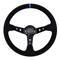 Volant de course universel personnalisable pour voiture, modification améliorée, 350 mm, luxe, suède, sport