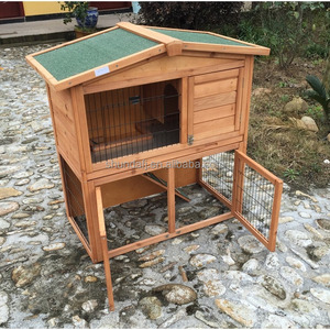 SDR009-T Luxury Modern Wooden Pet House Horizontal <b>Sliding</b> Closure All Seasons Indoor/Outdoor Use Roof Large Animal - Product Image 2