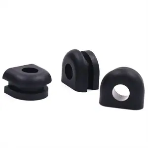 Customized silicone rubber black square oval rubber grommet