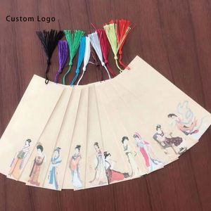 Customized Small Rectangle Paper Bookmarks with Tassel, Eco-friendly for Business Promotions - Product Image 5