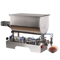Machine de mélange et de remplissage pneumatique de 100-1000ml de pâte de piment épaisse de remplissage visqueux de pâte de sauce à crème