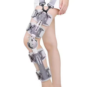 Attelle orthopédique articulée réglable pour jambe et genou, avec charnière métallique pour la rééducation de la mobilité articulaire - Product Image 3