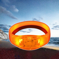 2025 nouveauté Logo personnalisé LED bande clignotante Bracelet contrôle du son lampe de poche en Silicone pour fête fournitures de fête promotionnelles