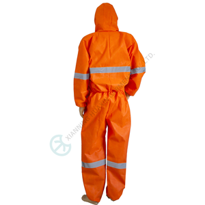 <span class=keywords><strong>Combinaison</strong></span> de construction de peinture de travail non tissée jetable de couleur vive orange - Product Image 3