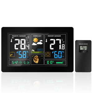 Station météo numérique avec prise EU 3378, prévisions météo, horloge de chevet, thermomètre intérieur, hygromètre - Product Image 1