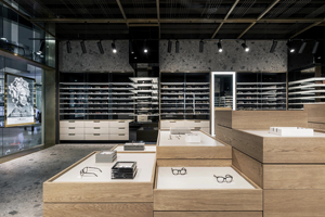 Modern Bespoke Eyeglasses Metal Shelf Interior Design Service Optical Shopfitting and Retail Sunglasses Display Stand - Product Image 3