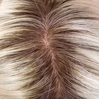 Topper de cheveux humains léger et respirant, base en soie 6x6, raie libre, couleur T9/Blanc, 16 pouces, densité 150%, lisse et soyeux